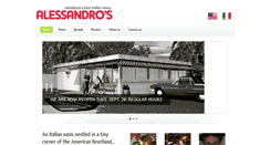 Desktop Screenshot of alessandrosrestaurant.com