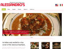 Tablet Screenshot of alessandrosrestaurant.com